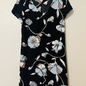 Spring floral print A line dress